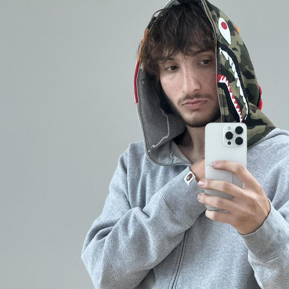 Tiger full zip up grey hoodie